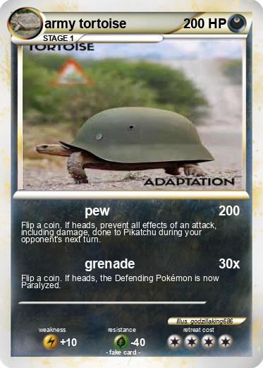 Pokemon army tortoise