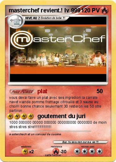 Pokemon masterchef revient.! lv 999