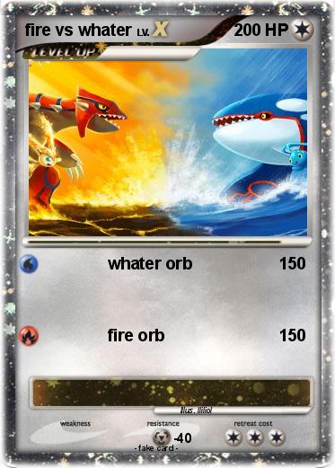 Pokemon fire vs whater