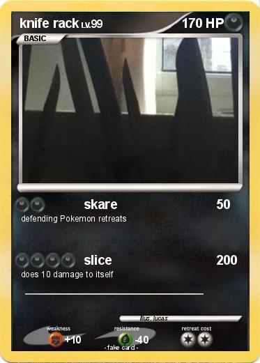 Pokemon knife rack