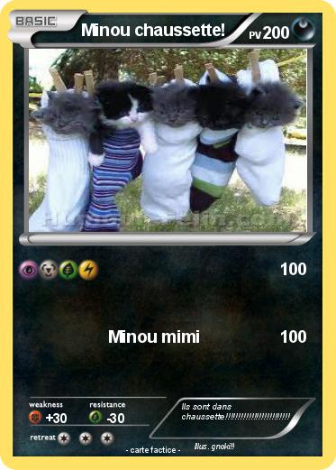 Pokemon Minou chaussette!
