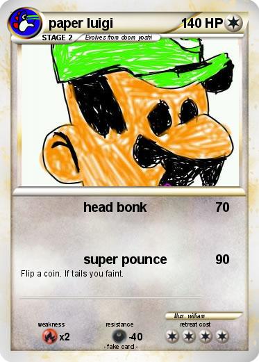 Pokemon paper luigi