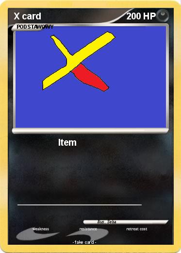 Pokemon X card