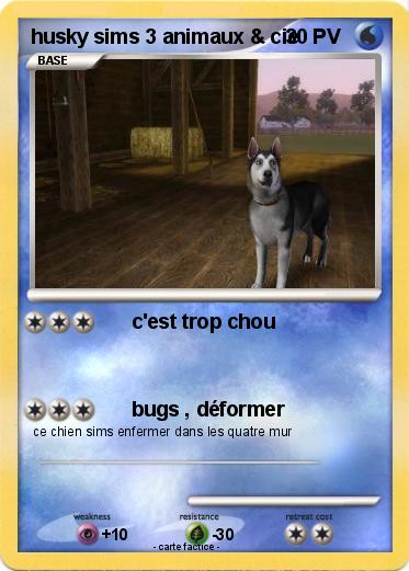 Pokemon husky sims 3 animaux & cie