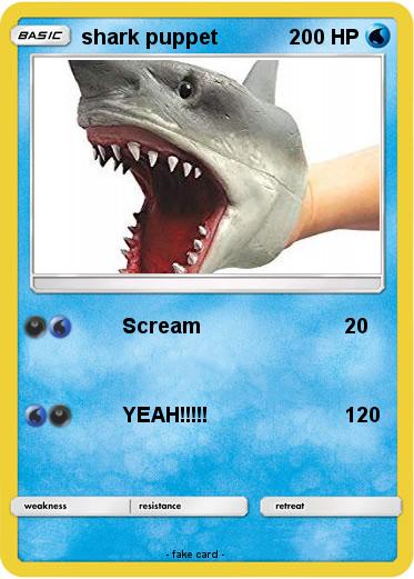 Pokemon shark puppet