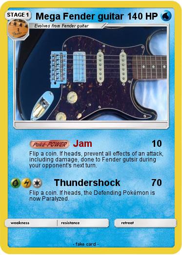 Pokemon Mega Fender guitar