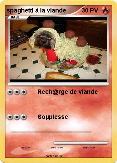 Pokemon spaghetti à la viande