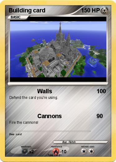 Pokemon Building card
