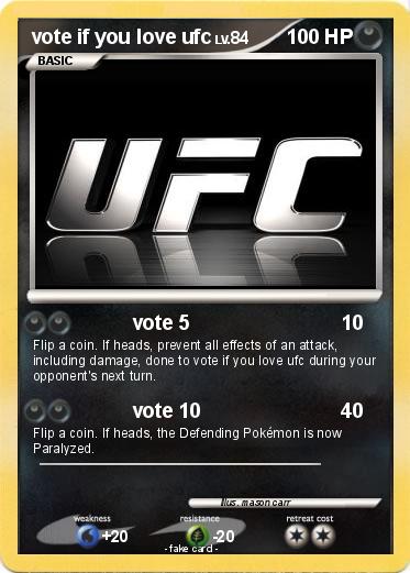 Pokemon vote if you love ufc