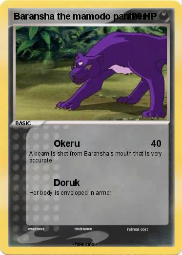 Pokemon Baransha the mamodo panther