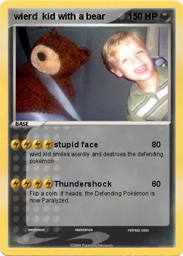 Pokemon wierd  kid with a bear