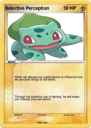 Pokemon Selective Perception