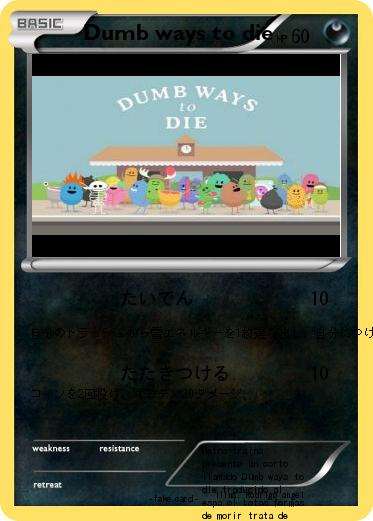 Pokemon Dumb ways to die