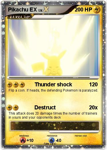 Pokemon Pikachu EX