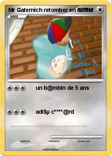 Pokemon Mr Gaternich retomber en enfant