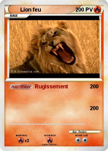 Pokemon Lion feu