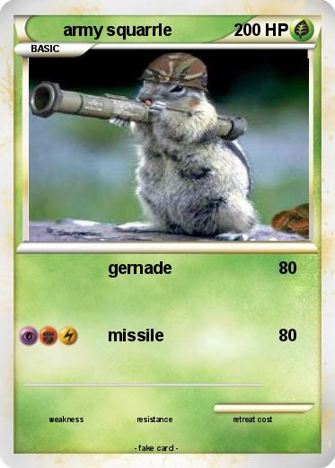 Pokemon army squarrle