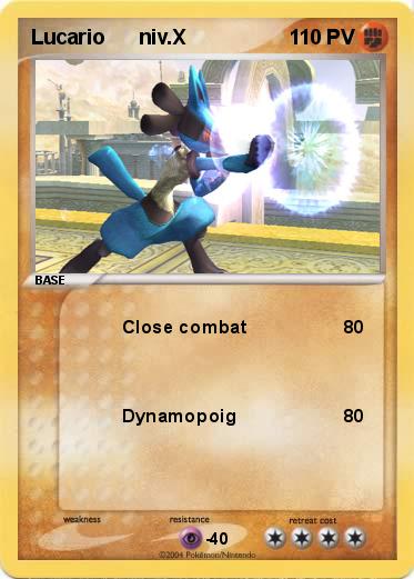 Pokemon Lucario      niv.X