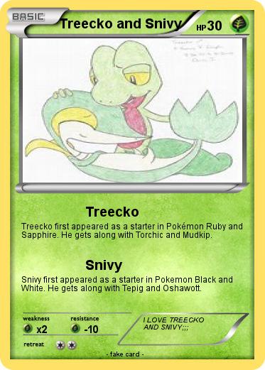 Pokemon Treecko and Snivy