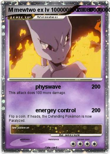 Pokemon M mewtwo ex lv 1000000000000000000000000000000000