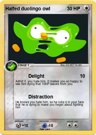 Pokemon Halfed duolingo owl