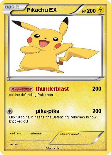 Pokemon Pikachu EX