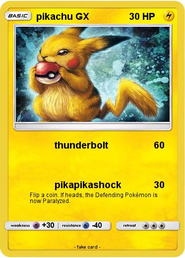 Pokemon pikachu GX