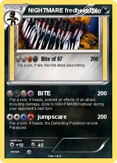 Pokemon NIGHTMARE fredbear EX