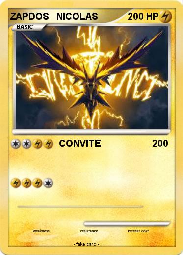 Pokemon ZAPDOS   NICOLAS