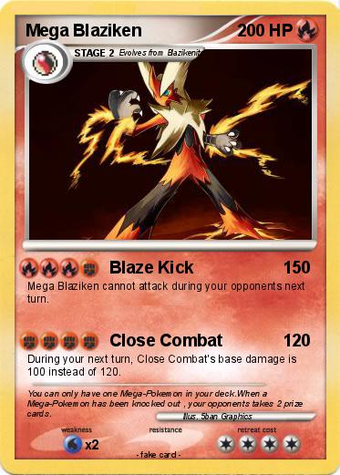 Pokémon Mega Blaziken 19 19 - Blaze Kick - My Pokemon Card