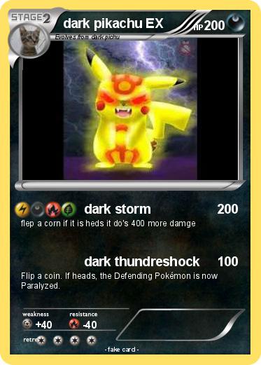 Pokemon dark pikachu EX