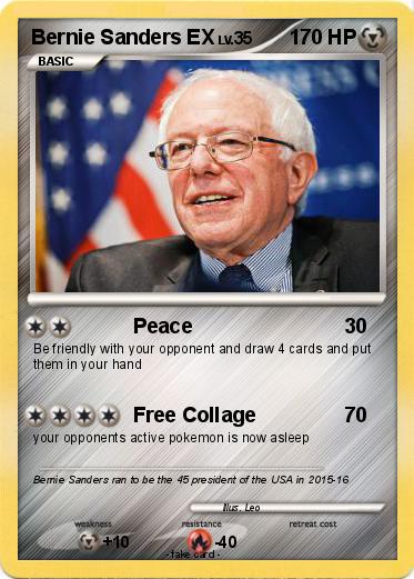 Pokemon Bernie Sanders EX