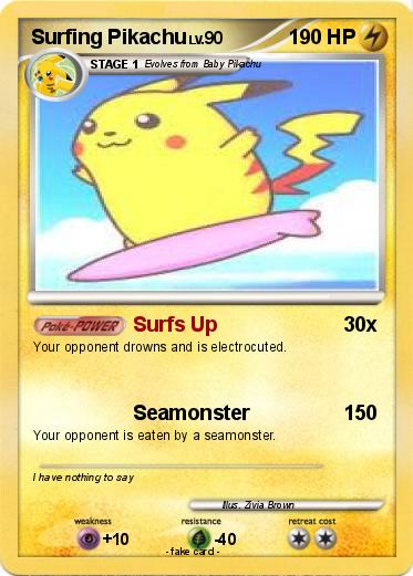 Pokemon Surfing Pikachu