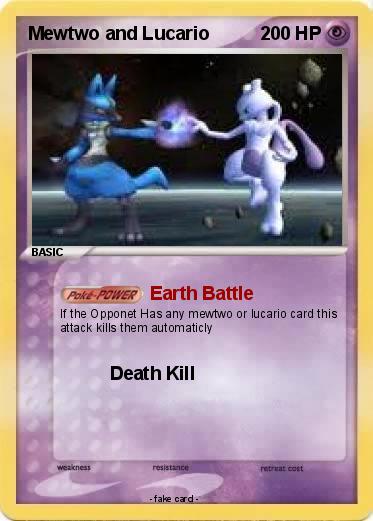 Pokemon Mewtwo and Lucario