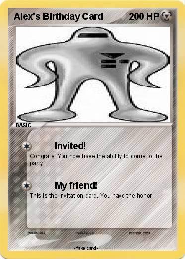 Pokemon Alex's Birthday Card