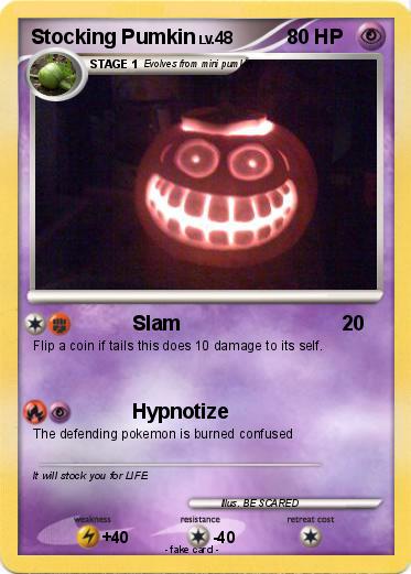 Pokemon Stocking Pumkin