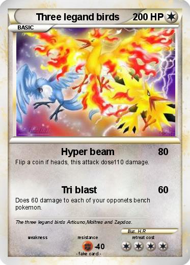 Pokemon Three legand birds