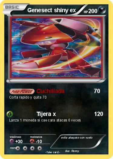 Pokemon Genesect shiny ex
