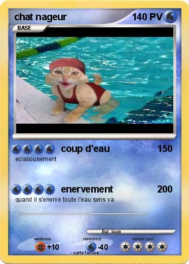 Pokemon chat nageur