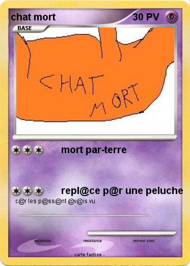 Pokemon chat mort