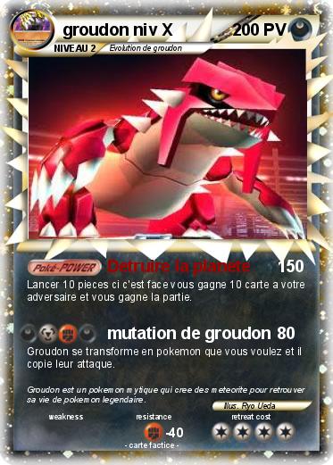 Pokemon groudon niv X