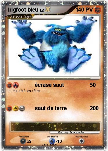 Pokemon bigfoot bleu