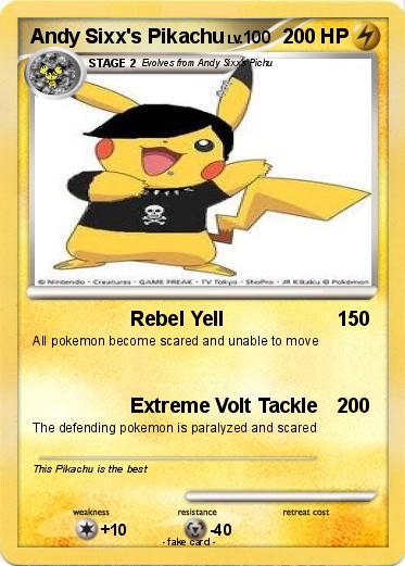 Pokemon Andy Sixx's Pikachu