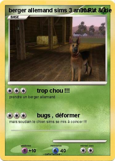 Pokemon berger allemand sims 3 animaux & cie