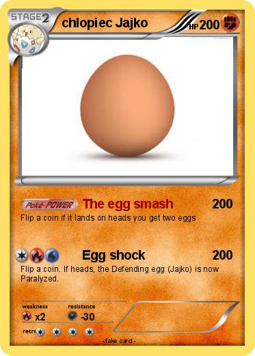 Pokemon chlopiec Jajko