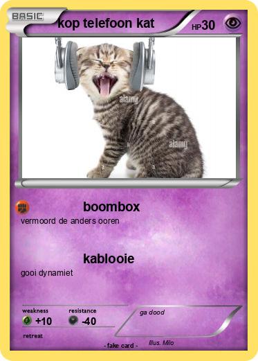 Pokemon kop telefoon kat