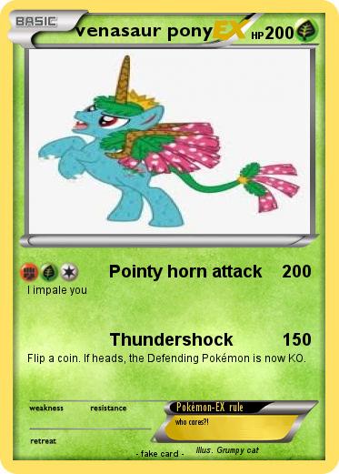 Pokemon venasaur pony
