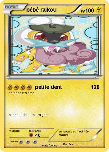 Pokemon bébé raikou