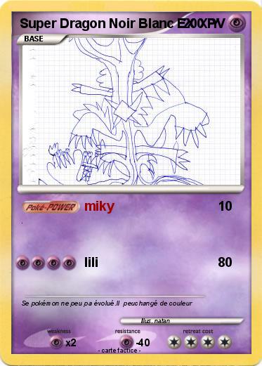 Pokemon Super Dragon Noir Blanc EX X Y
