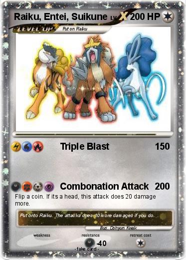 Pokemon Raiku, Entei, Suikune